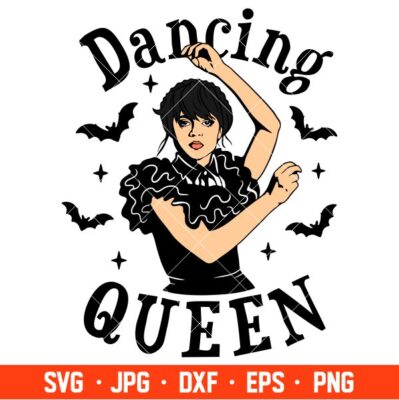 Wednesday Addams Dancing Queen Svg, Jenna Ortega Svg, Addams Family Svg