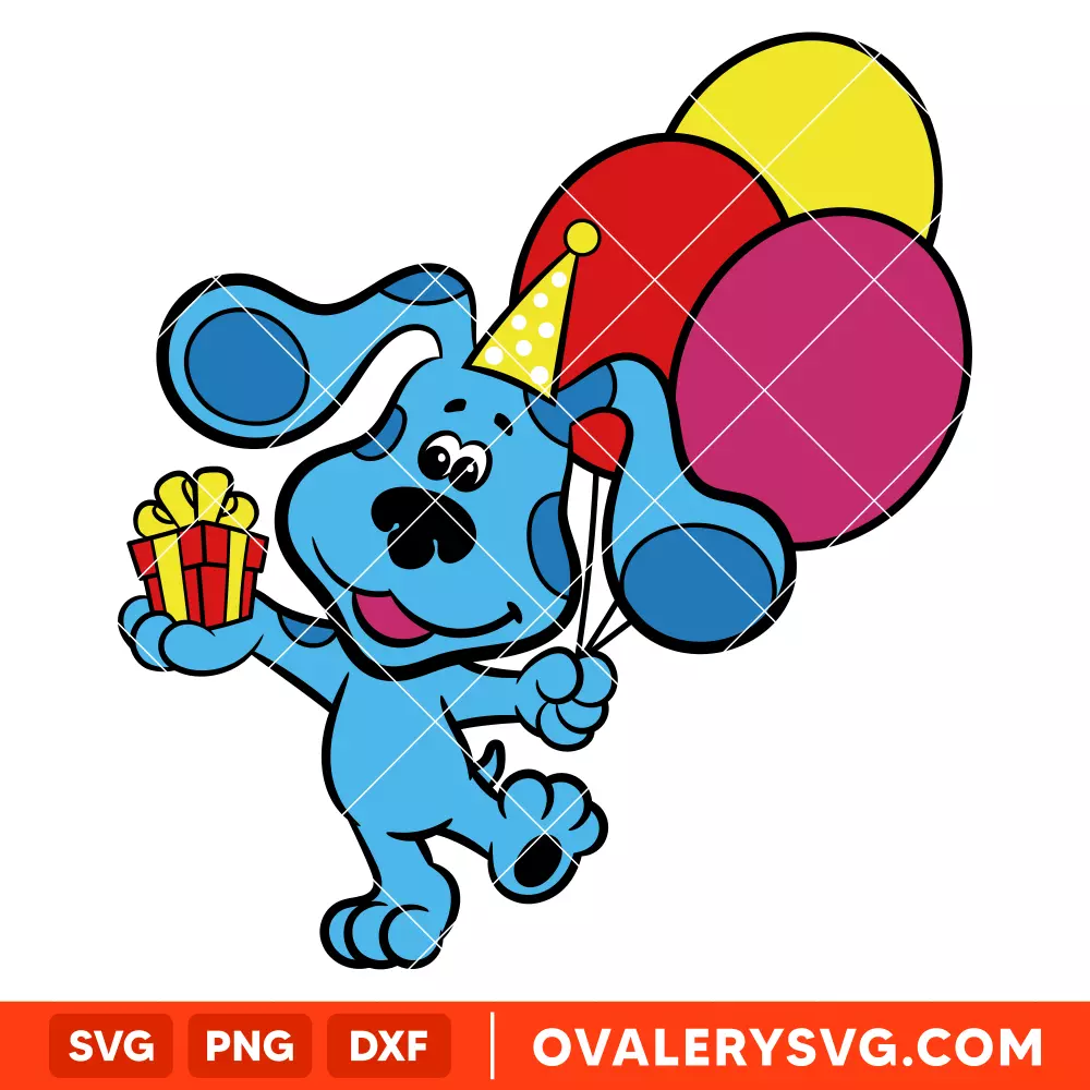 Blues Clues Birthday SVG, Baby Dog SVG, Layered SVG, Disney SVG, Cricut, Silhouette SVG PNG Cut File