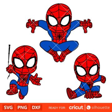 Baby Spiderman Bundle Svg, Cute Spiderman Svg, Spiderman Face Svg