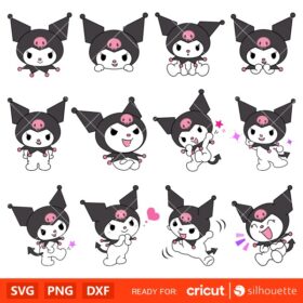 Kuromi Bundle Svg, Sanrio Svg, Hello Kitty Svg, Kawaii Svg, Cricut ...