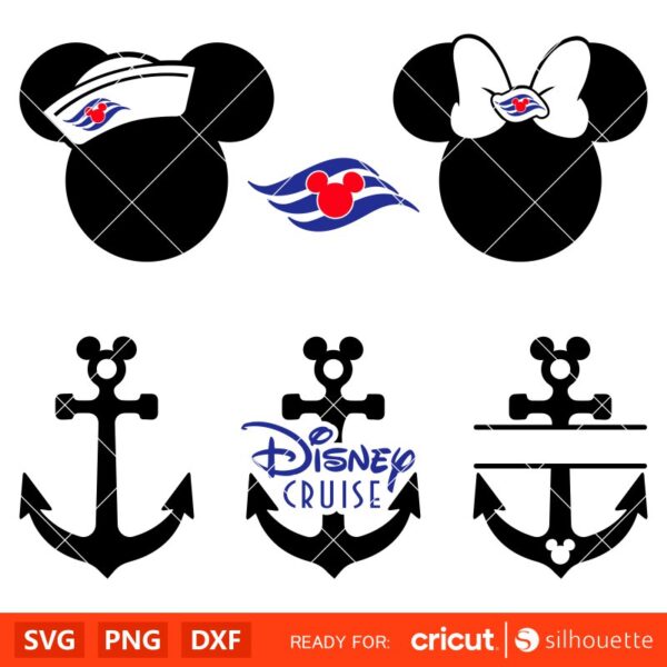 Mickey & Minnie Sailor Bundle Svg, Mickey Cruise Svg, Family Cruise Svg ...