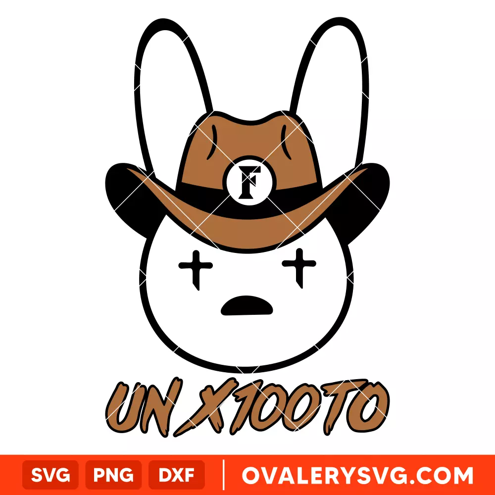 Bad Bunny Un x100to SVG, Grupo Frontera SVG, Un x100to Me Queda Un Por Ciento SVG, Bad Bunny SVG, Cricut, Silhouette SVG PNG Cut File