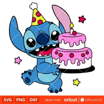 Birthday Cake Stitch Svg, Happy Birthday Svg, Birthday Party Svg ...
