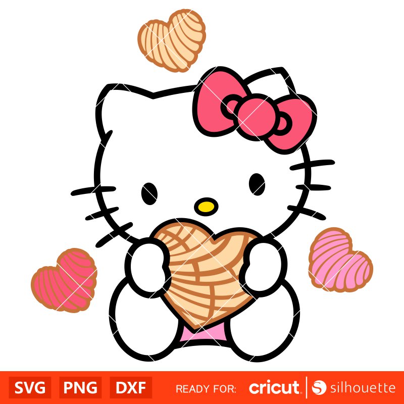 Hello Kitty Handmade Valentine's Day Card. Using the Cricut