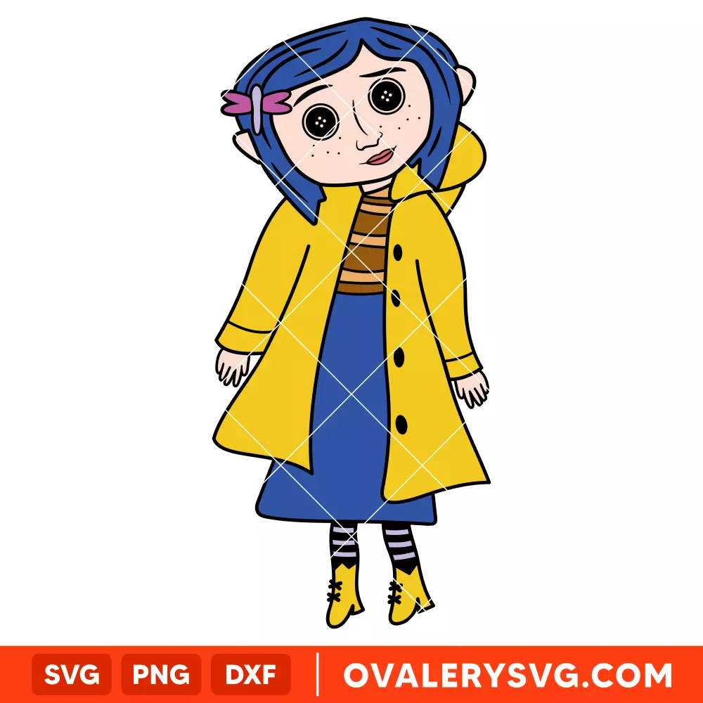 Coraline SVG, Coraline Button Eyes SVG, Halloween SVG, Horror SVG, Cricut, Silhouette SVG PNG Cut File