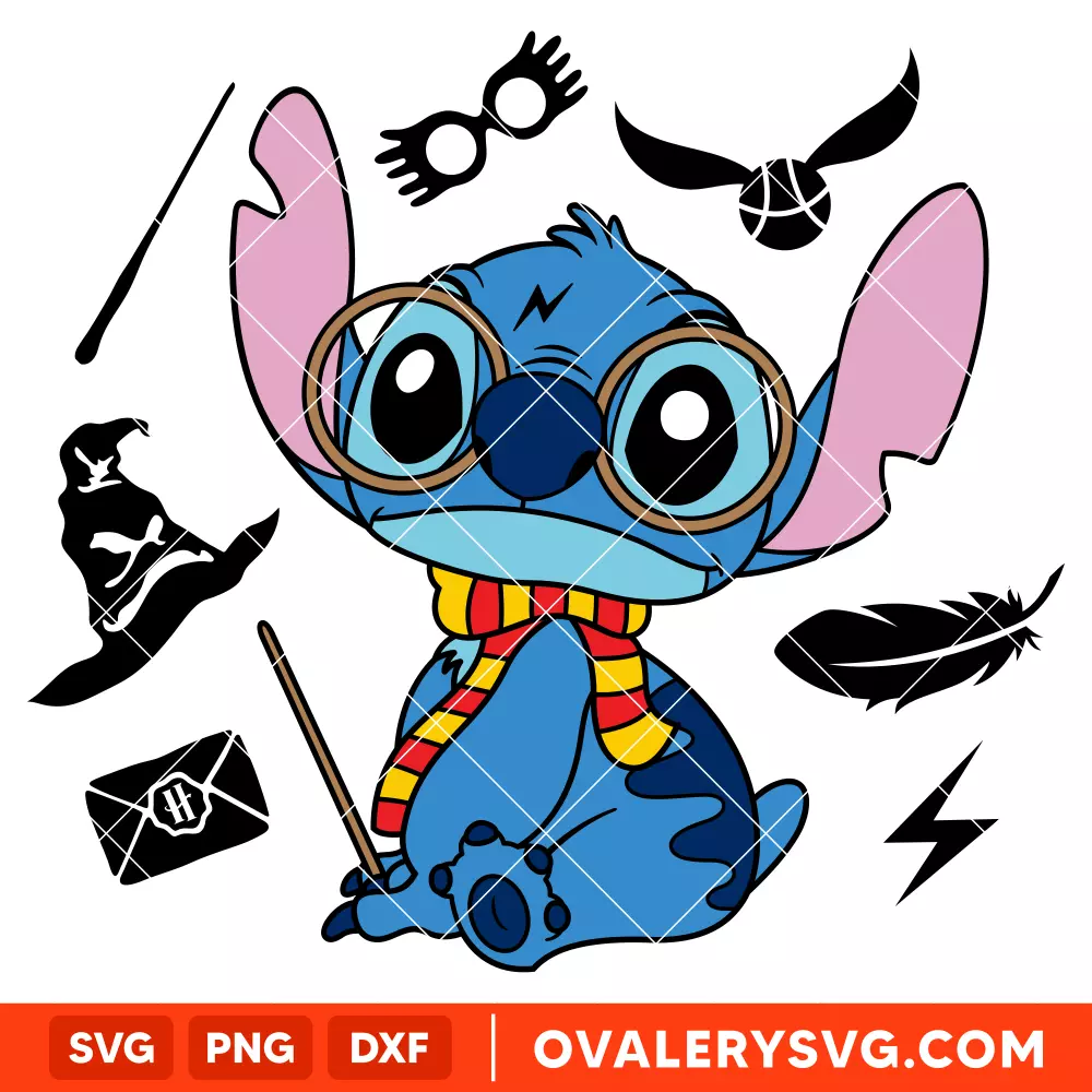 Harry Potter Stitch Svg, Magic Wizard Svg, Mischief Manager Svg, Disney Svg, Cricut, Silhouette Vector Cut File