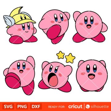 Kirby Bundle Svg, Kirby Little Star Svg, Kirby Face Svg, Games Svg ...