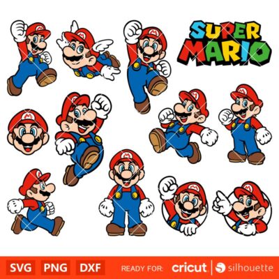 Super Mario Bundle Svg, Mario Characters Svg, Super Mario Svg, Mario ...