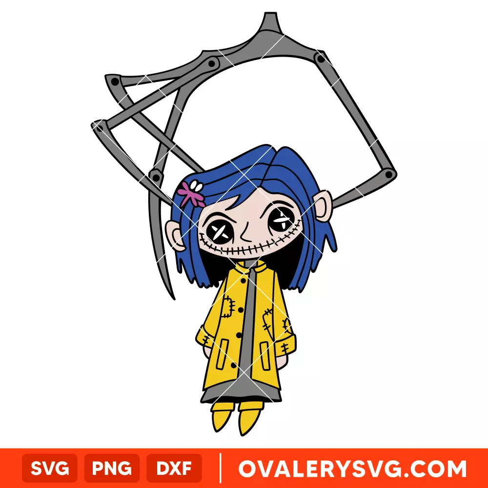 Coraline SVG, Coraline Button Eyes SVG, Halloween SVG, Horror Movie SVG, Cricut, Silhouette SVG PNG Cut File