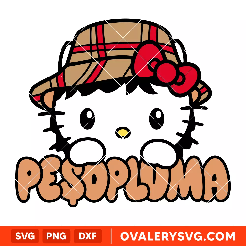 Hello Kitty Peso Pluma SVG, Sanrio SVG, Cricut, Silhouette SVG PNG Cut File