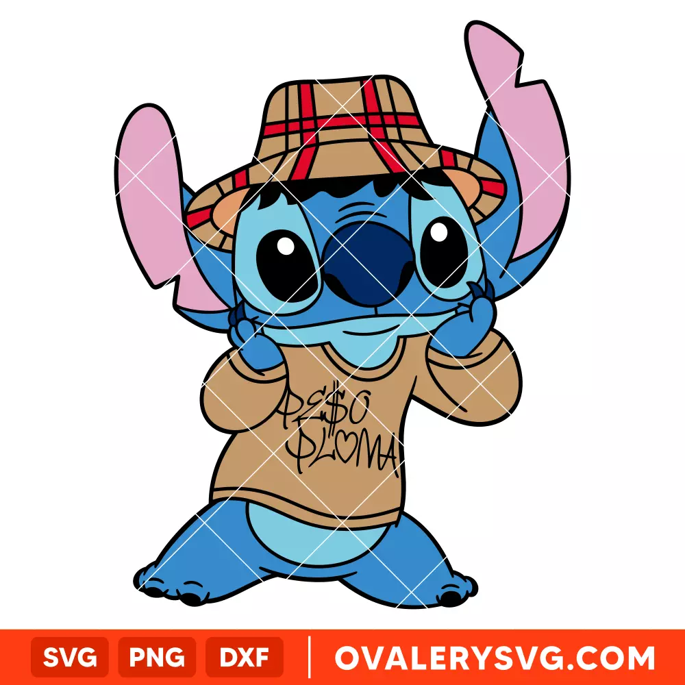 Peso Pluma Stitch SVG, Fan Tour SVG, Musica Regional SVG, Disney SVG, Cricut, Silhouette SVG PNG Cut File