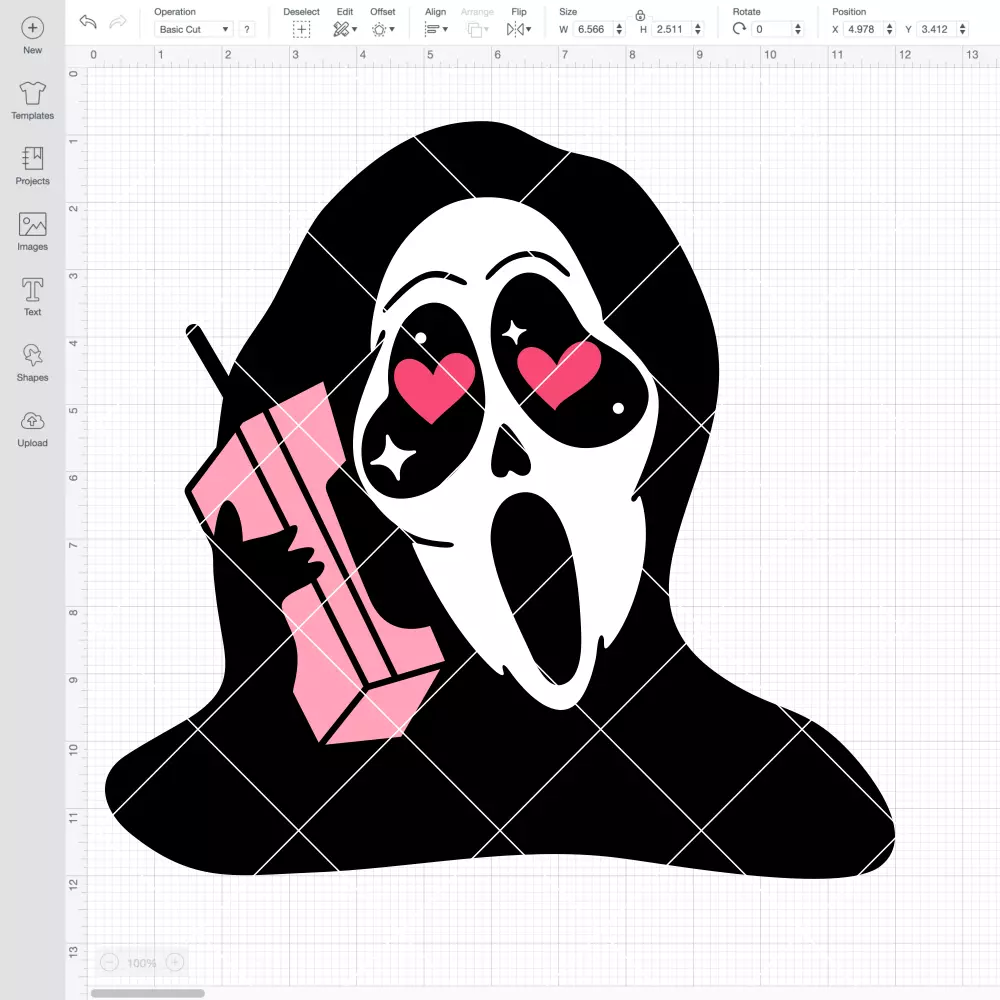Scream in Love SVG, Ghost face SVG, Halloween SVG, Horror SVG | Instant Download SVG PNG Cut File for Cricut & Silhouette - Image 2