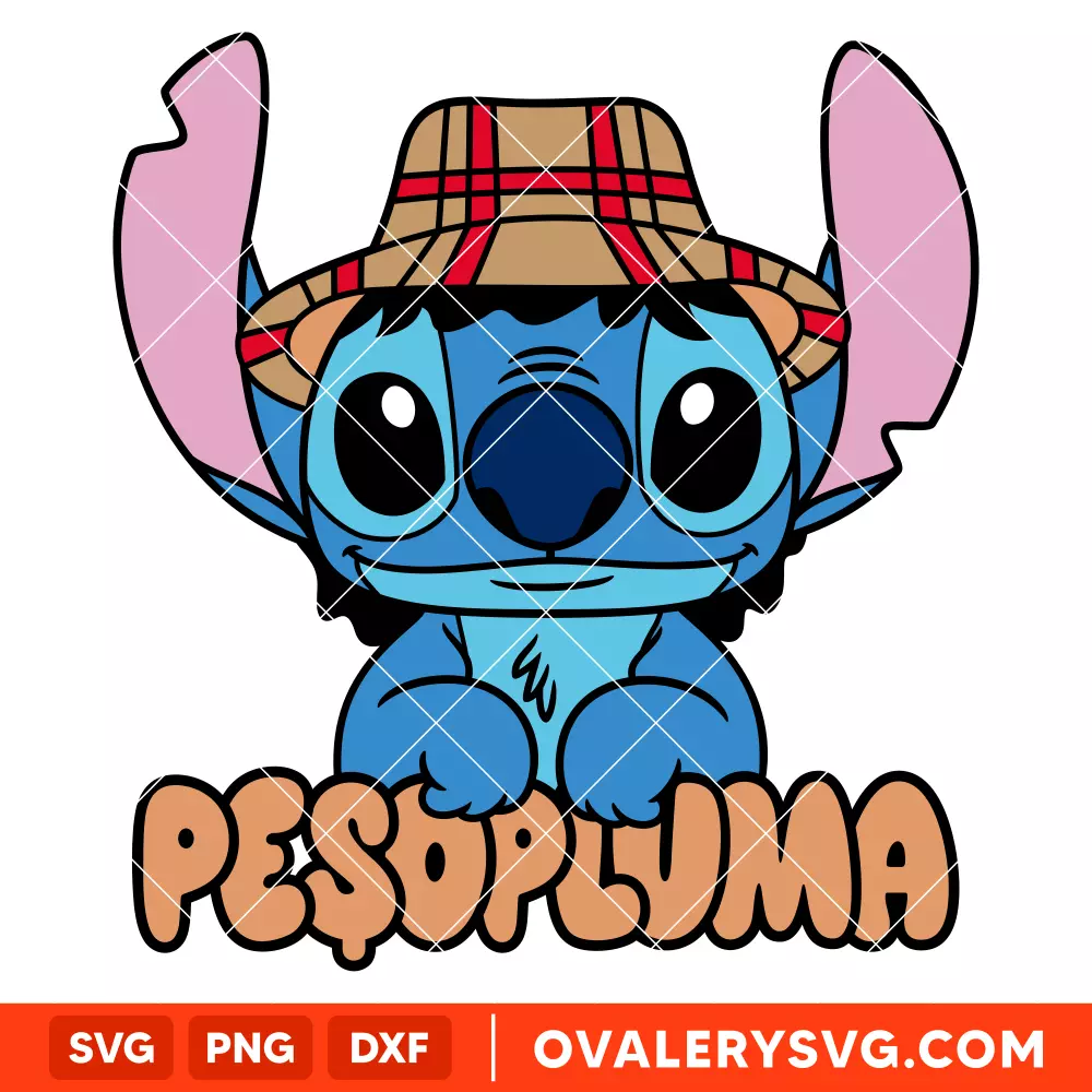 Stitch Peso Pluma SVG, Fan Tour SVG, Musica Regional SVG, Disney SVG, Cricut, Silhouette SVG PNG Cut File