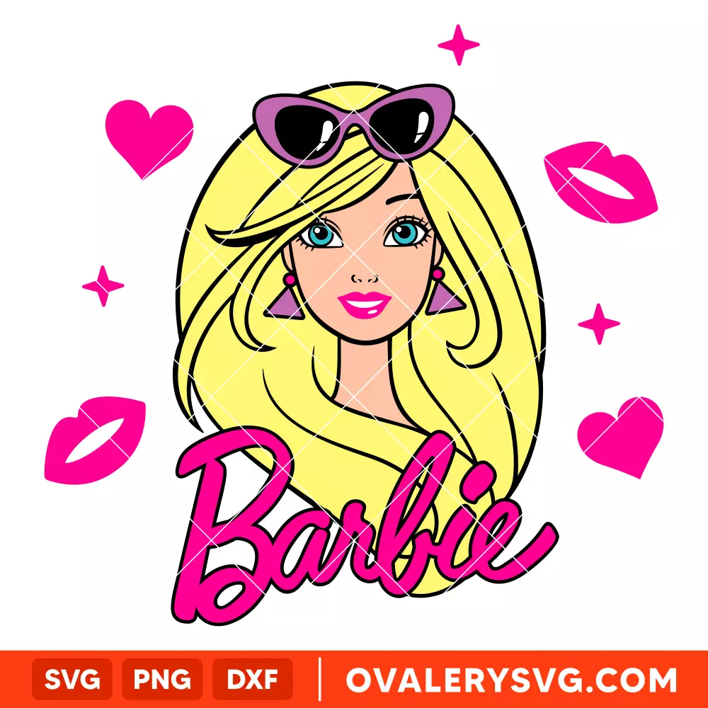 Barbie Girl SVG, Barbie Doll SVG, Girly Pink SVG, Retro SVG, Cricut, Silhouette SVG PNG Cut File