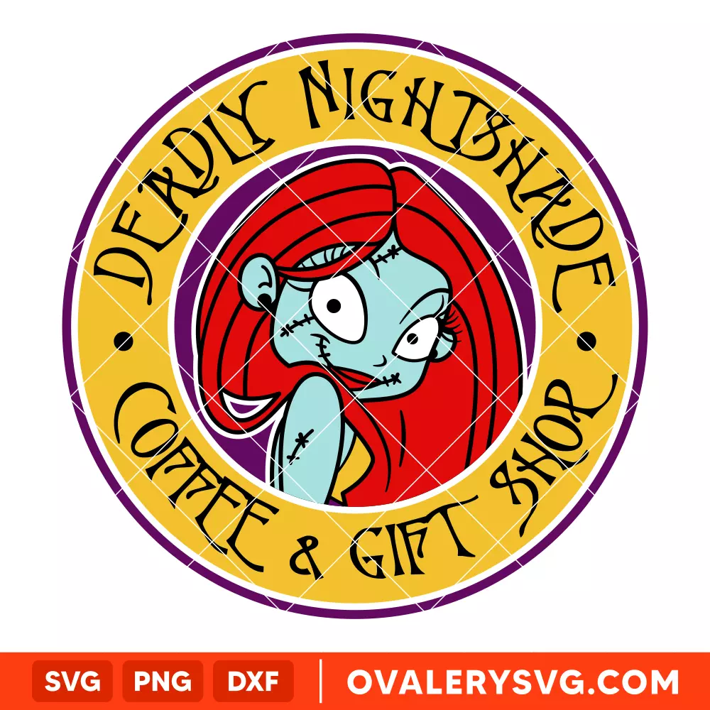 Deadly Nightshade SVG, Sally Skellington SVG, Halloween SVG, Starbucks Coffee SVG, Cricut, Silhouette SVG PNG Cut File