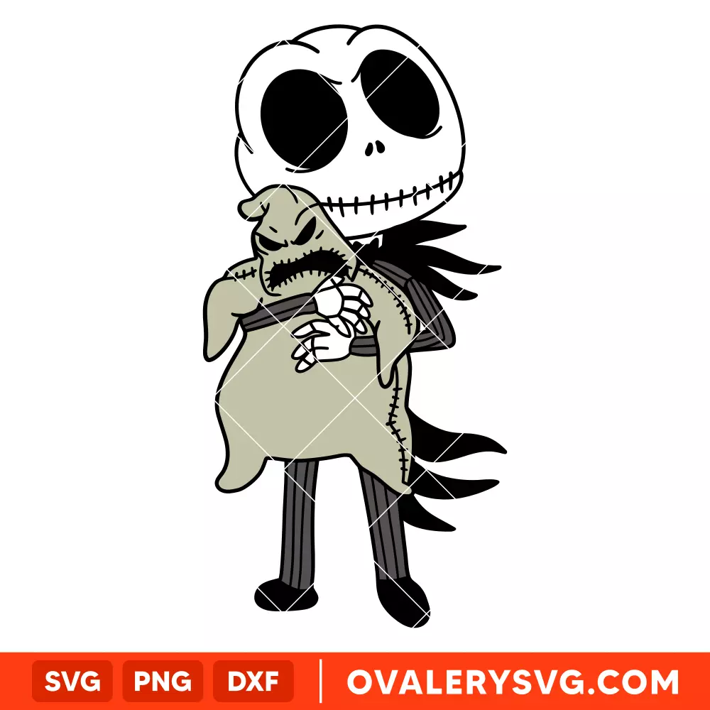Jack and Oogie Boogie SVG, Nightmare Before Christmas SVG, Halloween SVG, Horror Movie SVG, Cricut, Silhouette SVG PNG Cut File