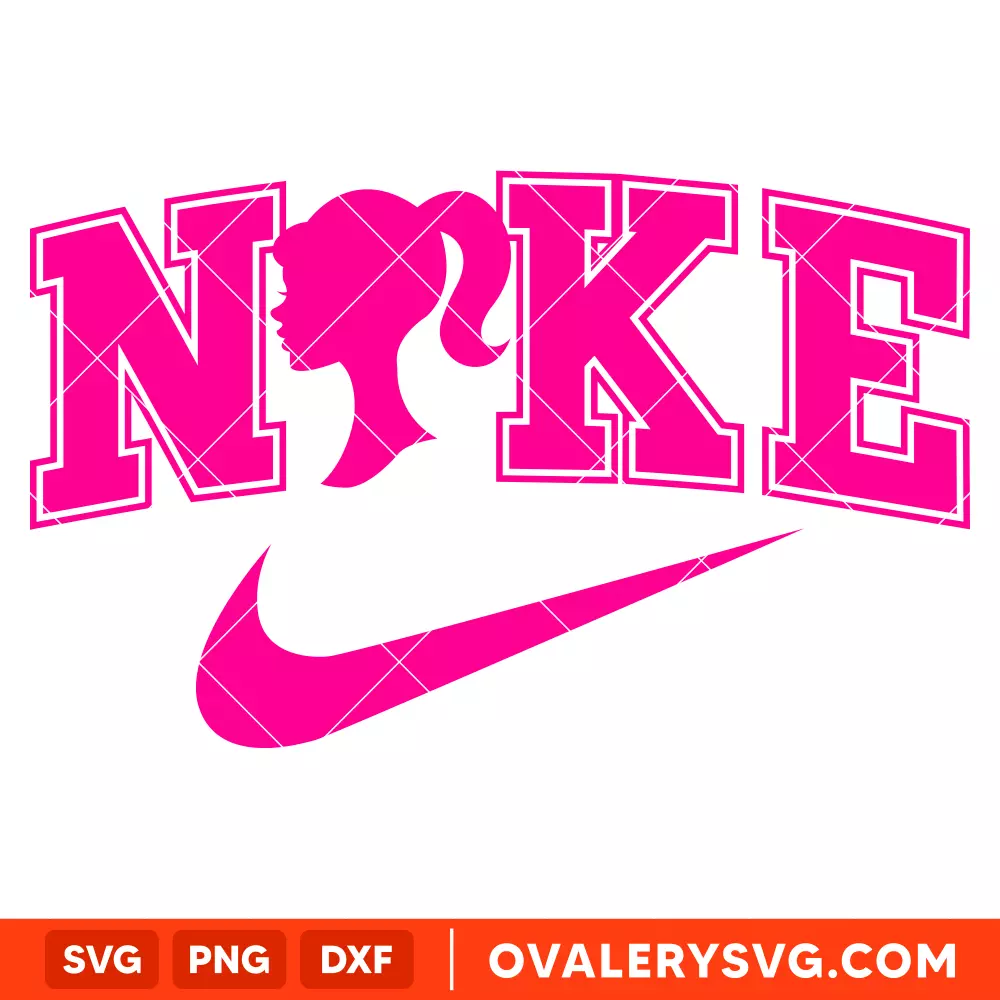 Nike Barbie SVG, Barbie Doll SVG, Girly Pink SVG, Retro SVG, Cricut, Silhouette SVG PNG Cut File
