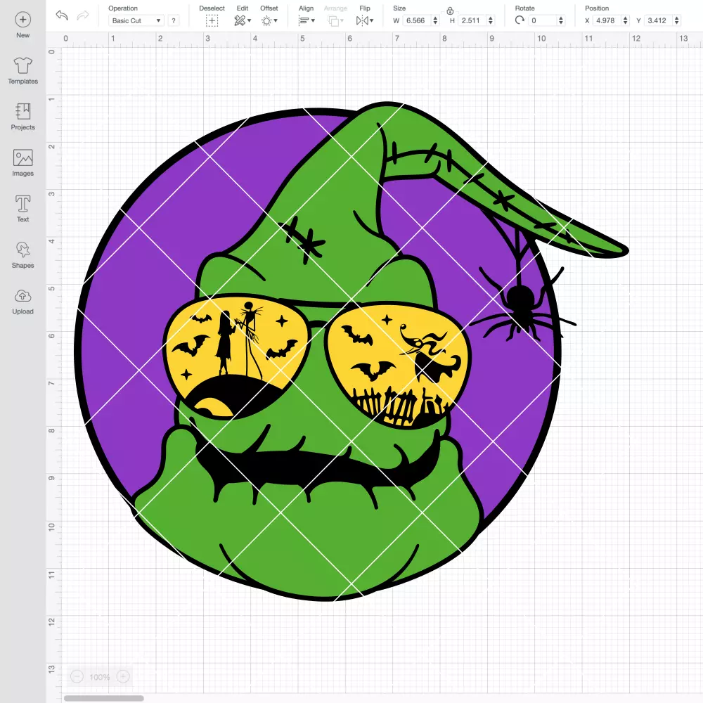 Oogie Boogie Sunglasses SVG, Nightmare Before Christmas SVG, Halloween SVG, Boogie Man SVG | Instant Download SVG PNG Cut File for Cricut & Silhouette - Image 2