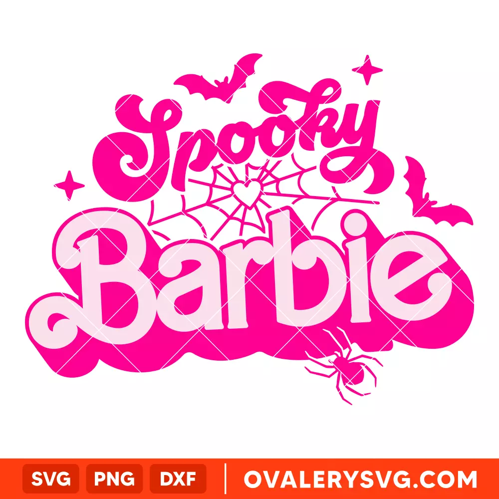 Spooky Barbie SVG, Barbie Doll SVG, Halloween SVG, Retro SVG, Cricut, Silhouette SVG PNG Cut File