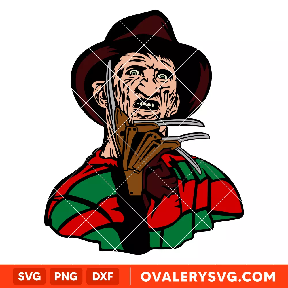 Freddy Krueger SVG, Never Sleep Again SVG, Nightmare on Elm Street SVG, Horror Movie Halloween SVG, Cricut, Silhouette SVG PNG Cut File