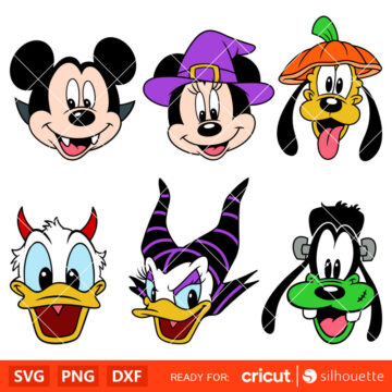 Halloween Disney Friends Bundle Svg, Mickey & Minnie Svg, Halloween Svg ...