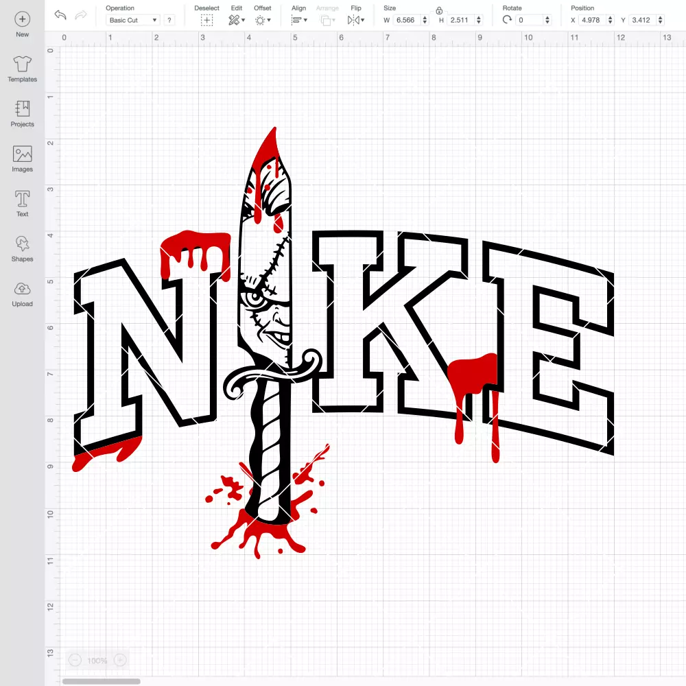 Nike Chucky Knife SVG, Dripping Blood SVG, Horror Movie SVG, Halloween SVG | Instant Download SVG PNG Cut File for Cricut & Silhouette - Image 2