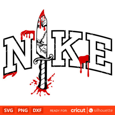 Nike Chucky Knife Svg, Dripping Blood Svg, Horror Movie Svg, Halloween ...