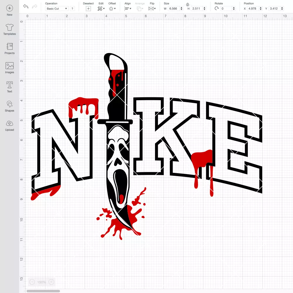 Nike Scream Knife SVG, Dripping Blood SVG, Horror Movie SVG, Halloween SVG | Instant Download SVG PNG Cut File for Cricut & Silhouette - Image 2