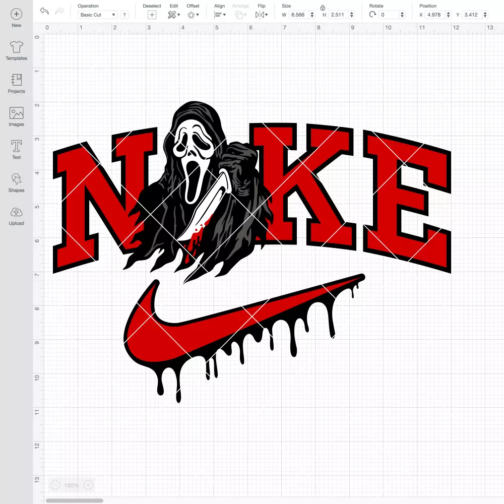 Nike Scream SVG, Ghostface SVG, Halloween SVG, Horror Movie SVG | Instant Download SVG PNG Cut File for Cricut & Silhouette - Image 2