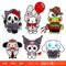 Sanrio Horror Movie Characters Bundle Svg, Kawaii Svg, Halloween Svg ...