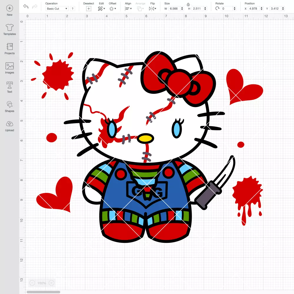 Chucky Hello Kitty SVG, Sanrio SVG, Halloween SVG | Instant Download SVG PNG Cut File for Cricut & Silhouette - Image 2