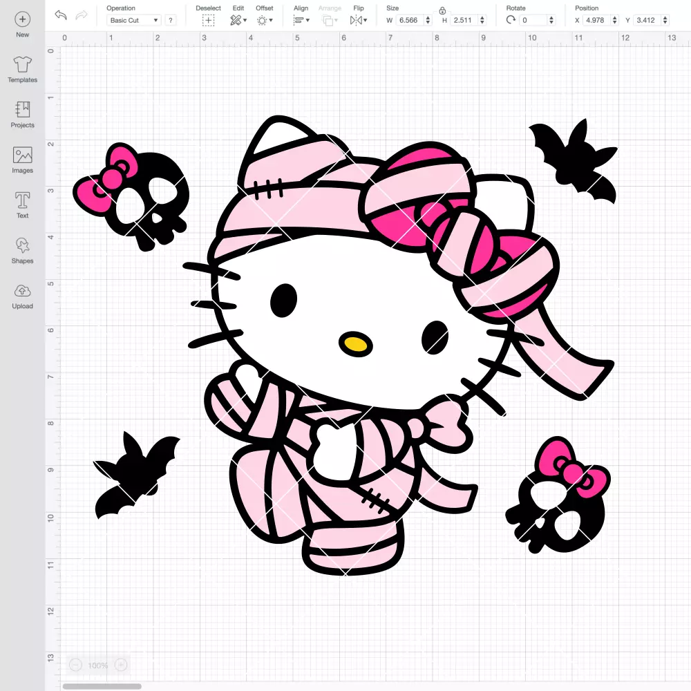 Hello Kitty Mummy SVG, Halloween SVG, Sanrio SVG | Instant Download SVG PNG Cut File for Cricut & Silhouette - Image 2