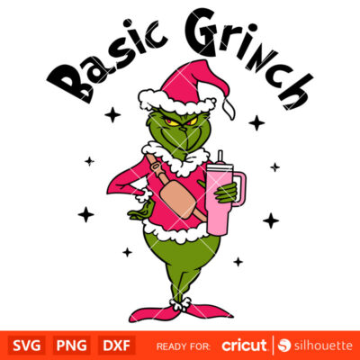 Basic Grinch Stanley Tumbler Inspired Svg, Christmas Svg, Merry ...