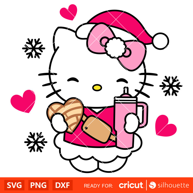 Christmas Hello Kitty Concha Svg, Christmas Svg, Sanrio Christmas Svg,  Kawaii Svg, Cricut, Silhouette Vector Cut File – Ovalery SVG