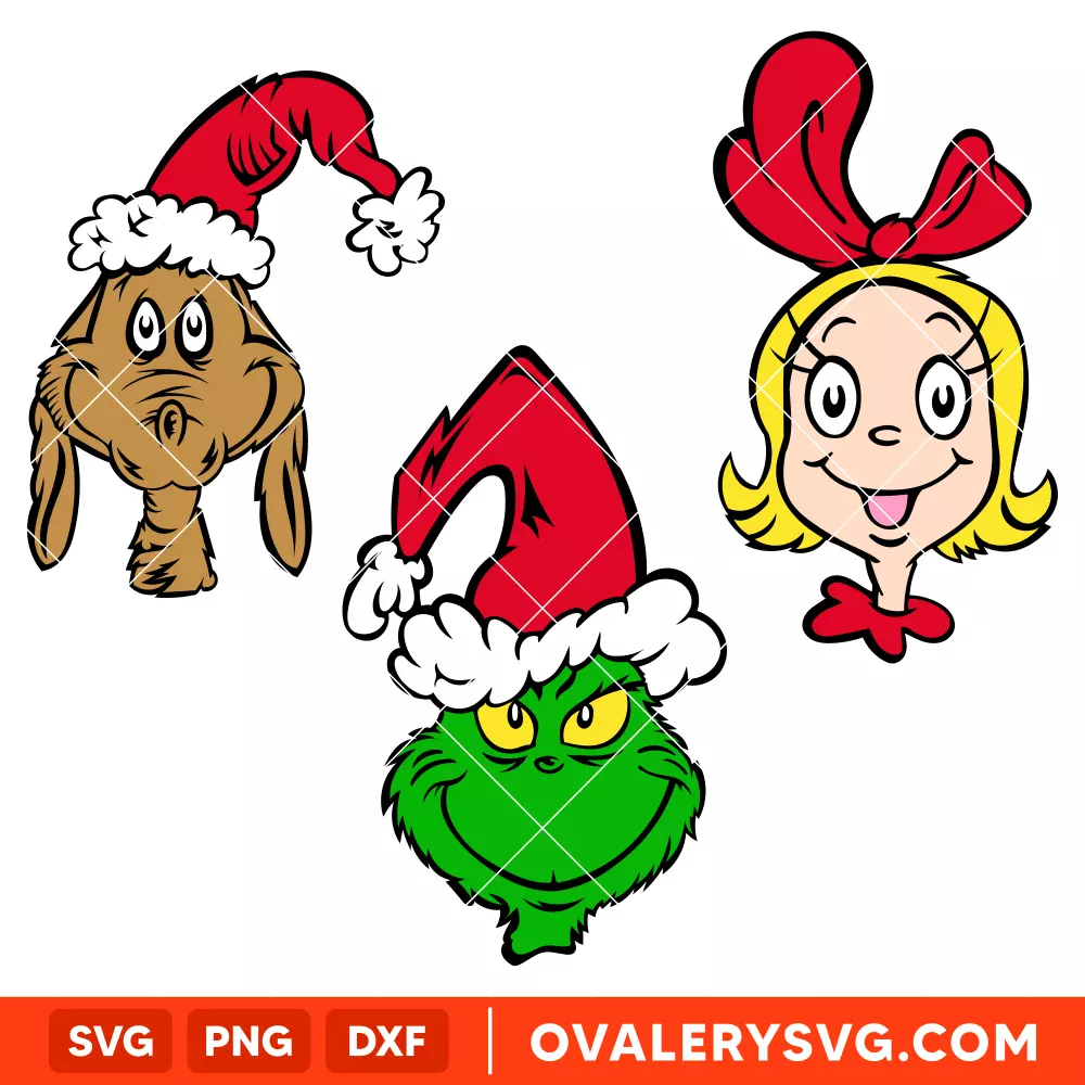 Cindy Lou Who Max Grinch Bundle Svg, Christmas Svg, Merry Grinchmas Svg, Retro Grinch Svg, Cricut, Silhouette Vector Cut File