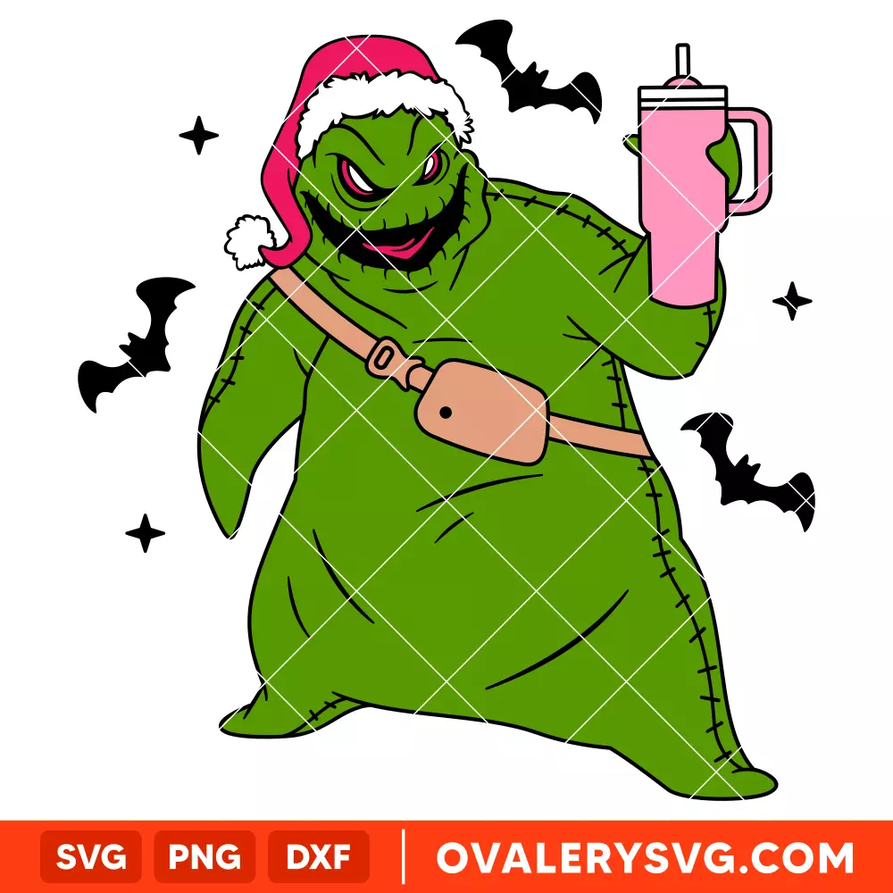 Oogie Boogie Stanley Tumbler Belt Bag Inspired Svg, Christmas Svg, Sandy Claws Svg, Cricut, Silhouette Vector Cut File