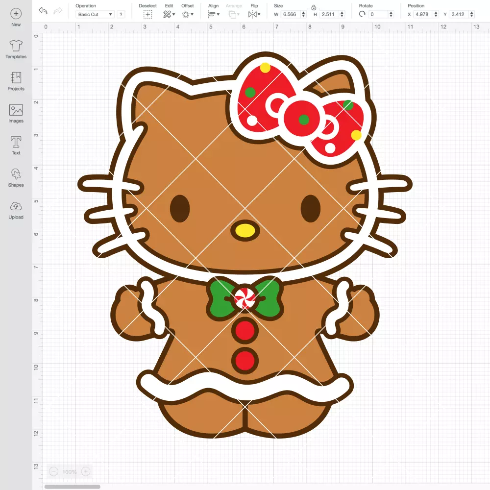 Hello Kitty Gingerbread SVG, Christmas SVG, Sanrio SVG | Instant Download SVG PNG Cut File for Cricut & Silhouette - Image 2