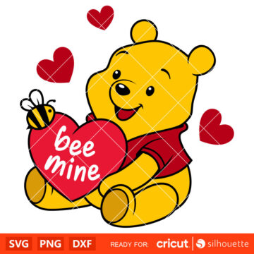 Bee Mine Winnie the Pooh Svg, Love Svg, Valentine’s Day Svg, Disney Svg ...