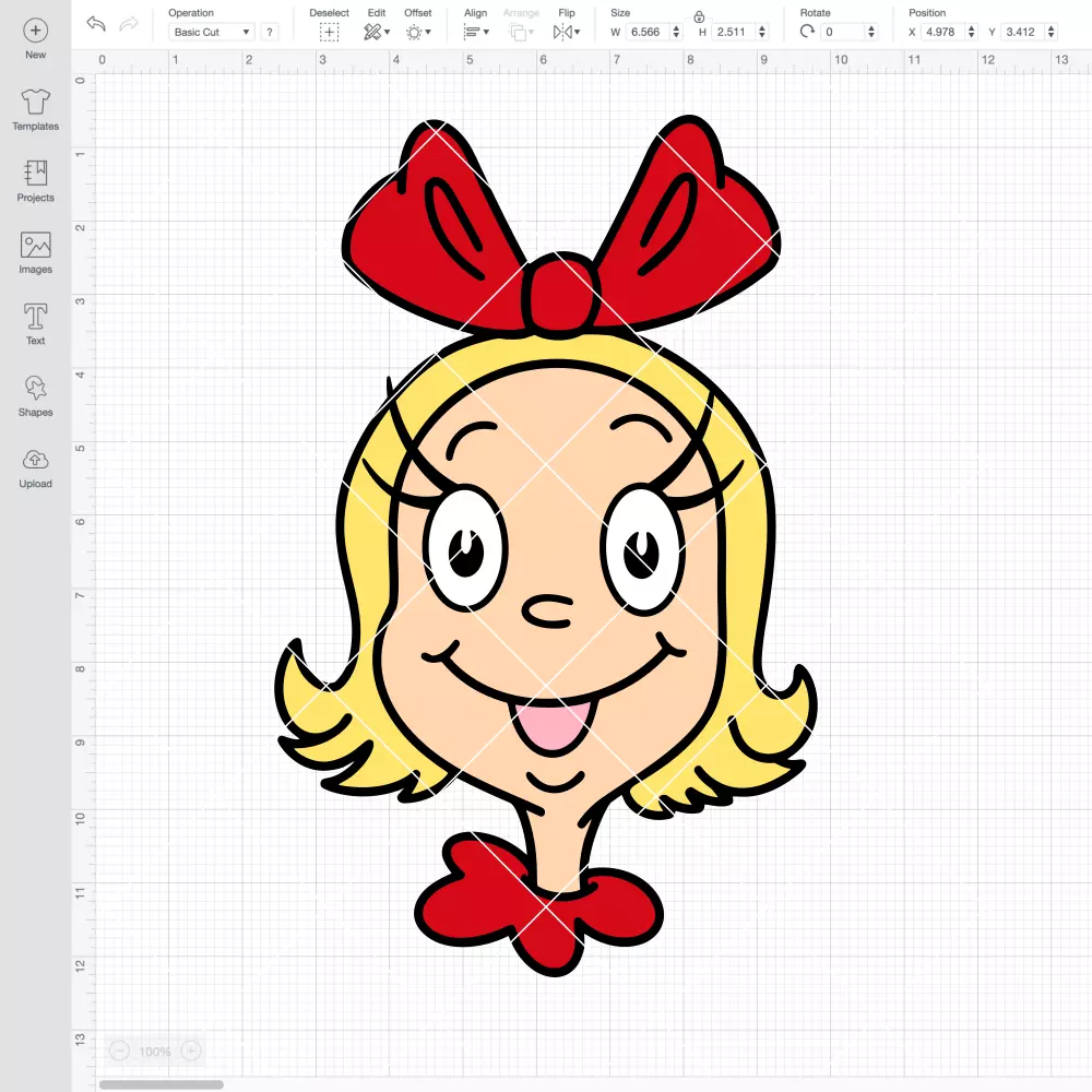 Cindy Lou Who Head SVG, Christmas SVG, Merry Grinchmas SVG | Instant Download SVG PNG Cut File for Cricut & Silhouette - Image 2