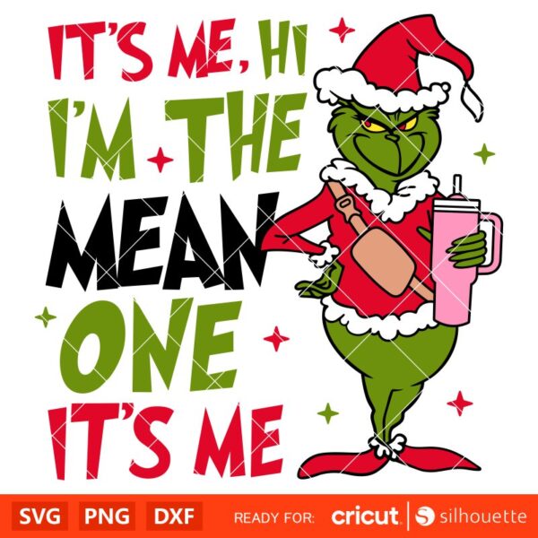 Basic Grinch Svg Mean Green Guy Christmas Stanley Tumbler Svg