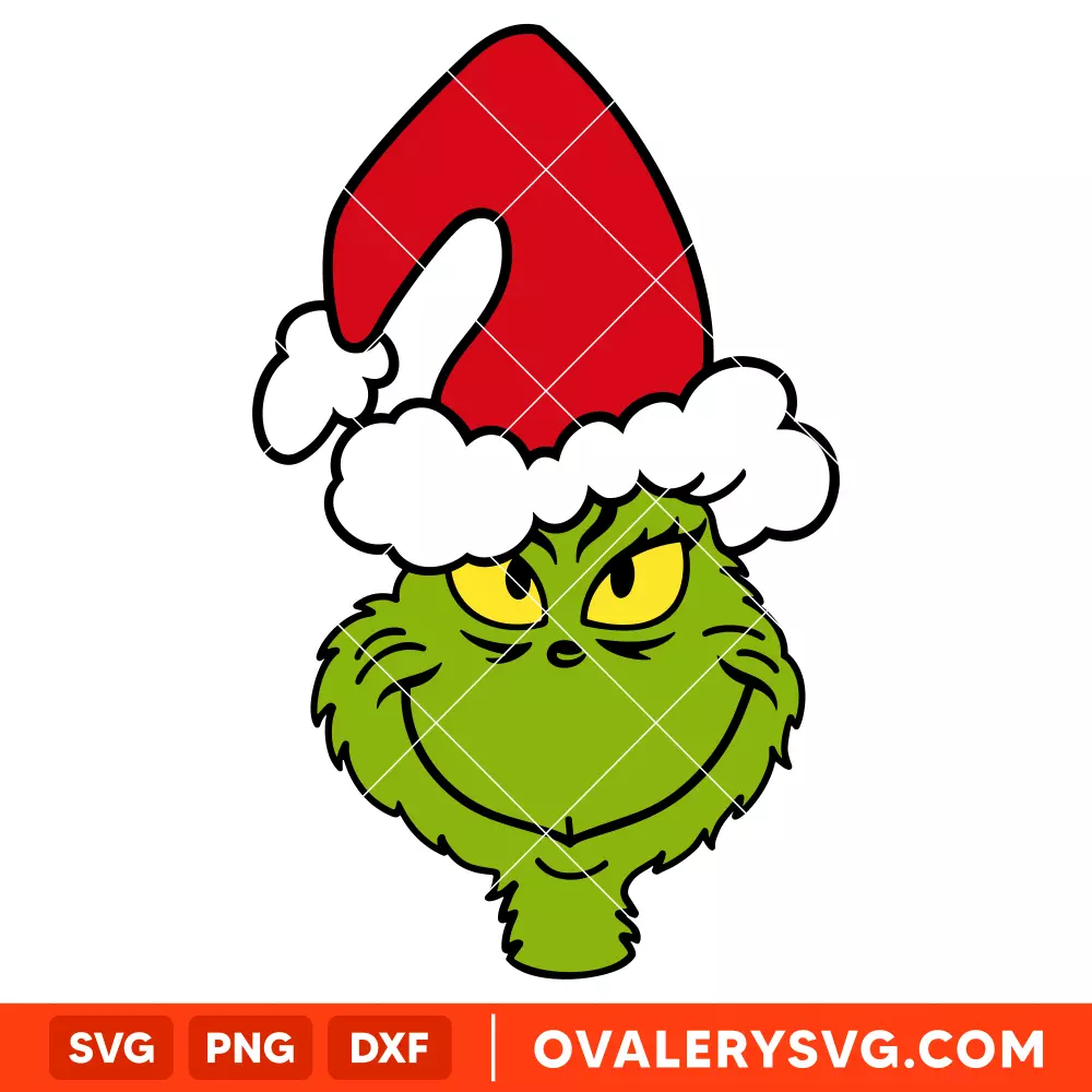 Grinch Santa Hat SVG, Christmas SVG, Merry Grinchmas SVG | Instant Download SVG PNG Cut File for Cricut & Silhouette