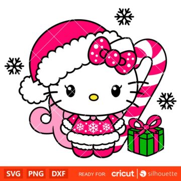 Hello Kitty Pink Santa Svg, Christmas Svg, Sanrio Christmas Svg, Kawaii ...