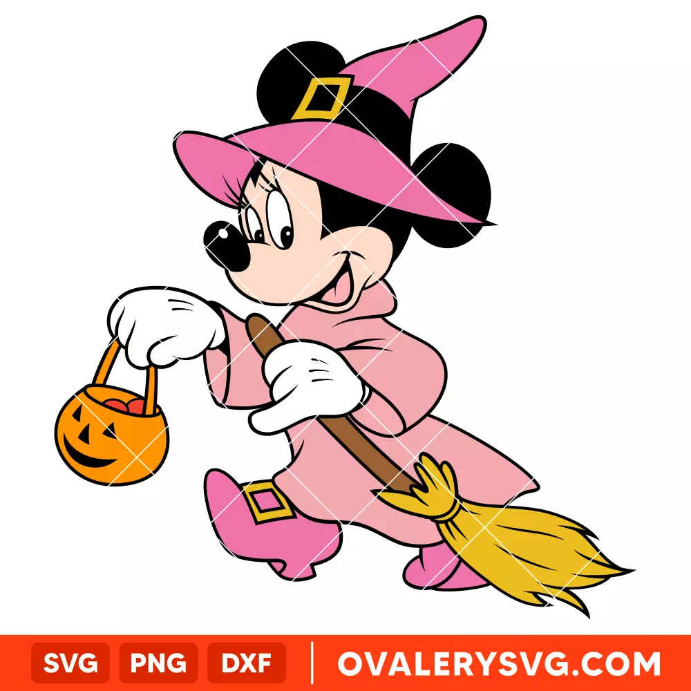 Halloween Minnie Svg, Minnie Mouse Svg, Halloween Svg, Disney Svg, Cricut, Silhouette Vector Cut File
