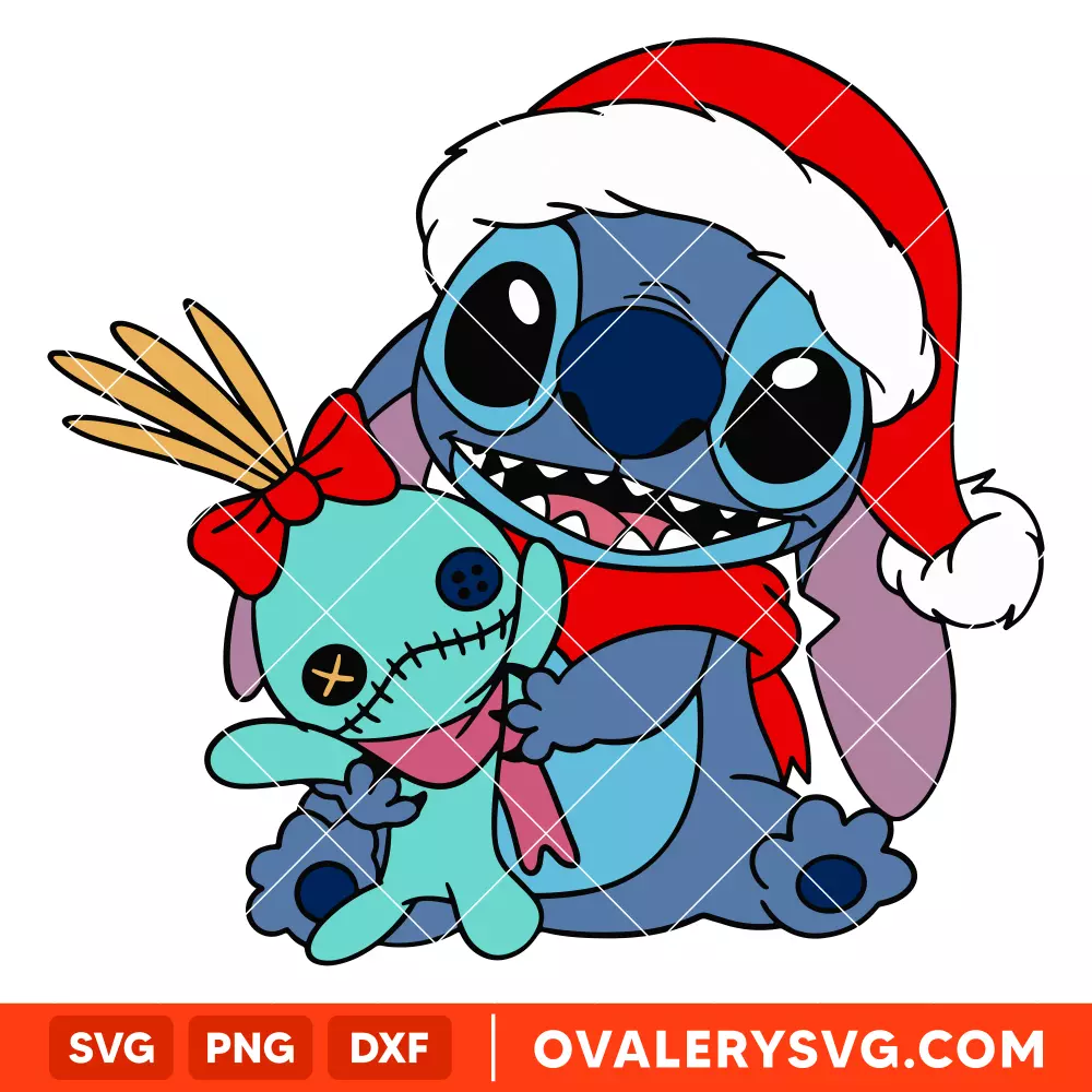 Christmas Hat Stitch Svg, Christmas Svg, Disney Christmas Svg, Santa Claus Svg, Cricut, Silhouette Vector Cut File