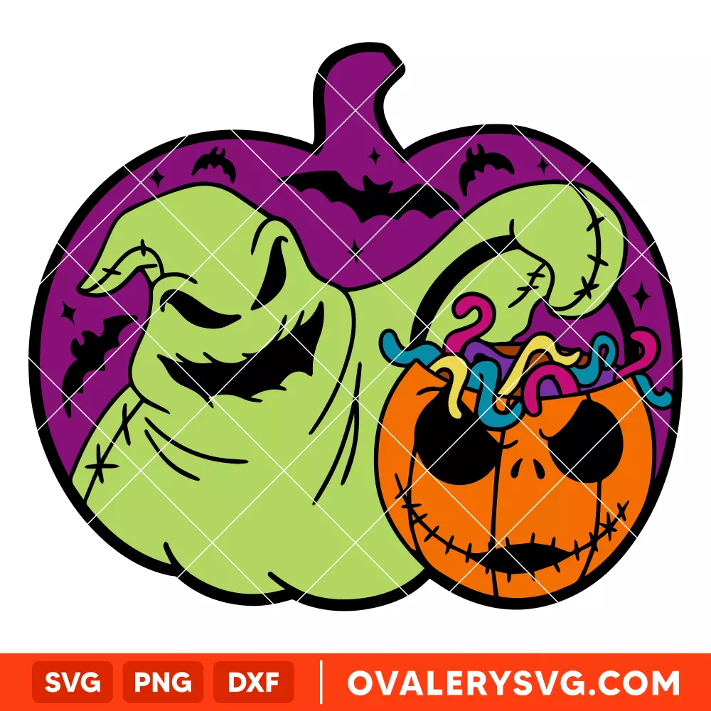 Oogie Boogie Pumpkin Svg, Nightmare Before Christmas Svg, Halloween Svg, Cricut, Silhouette Vector Cut File