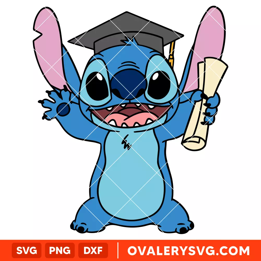 Graduation Stitch 2025 Svg, Graduation Svg, School Svg, Disney Svg, Cricut, Silhouette Vector Cut File