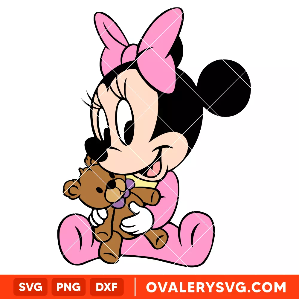 Baby Minnie Svg, Mickey Mouse & Friends Svg, Disney Svg, Love Svg, Cricut, Silhouette Vector Cut File