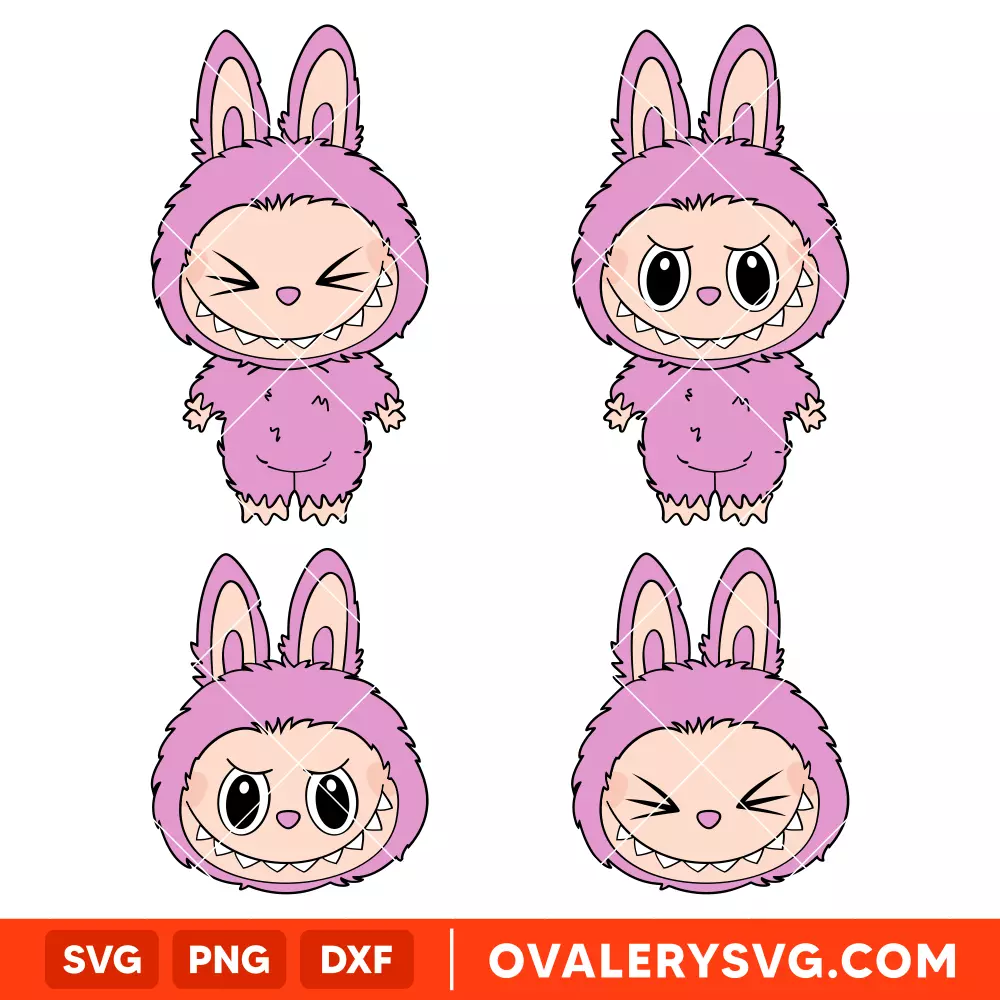 Labubu Bundle Svg, The Monsters Svg, Cute Monsters Svg, Cricut, Silhouette SVG Cut File