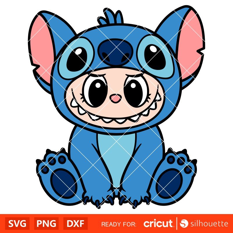 Labubu Stitch Svg, The Monsters Svg, Cute Monsters Svg, Cricut, Silhouette SVG Cut File