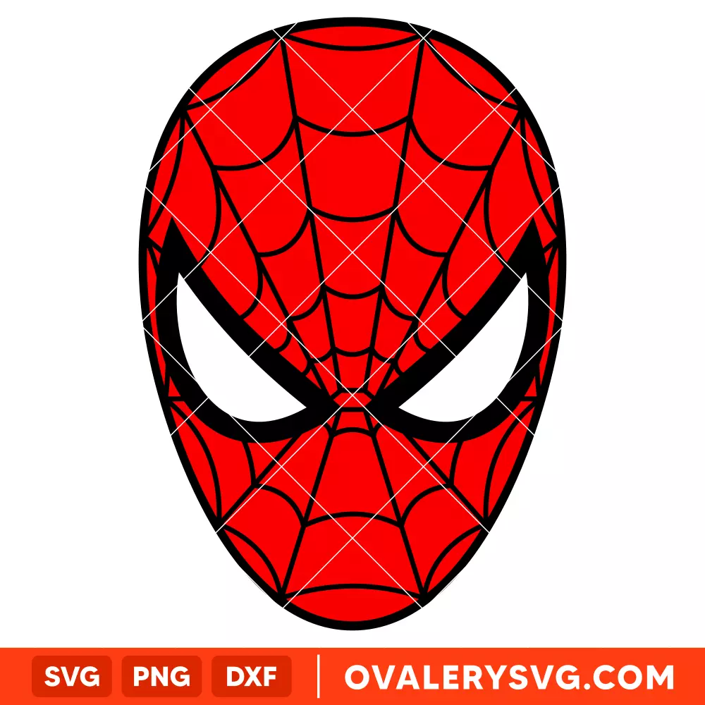 Spiderman Face SVG, Superhero SVG, Marvel SVG | Instant Download SVG PNG Cut File for Cricut & Silhouette